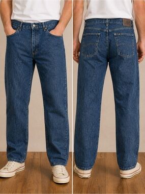 Vintage Lee Relaxed Fit Jeans Made in Mexico Men’s 38x32 Dark Wash Denim